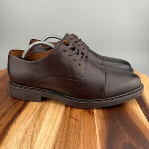 Polo Ralph Lauren Asher Cap Toe Derby Shoes Men’s Size 9 Dark Brown $195 NEW